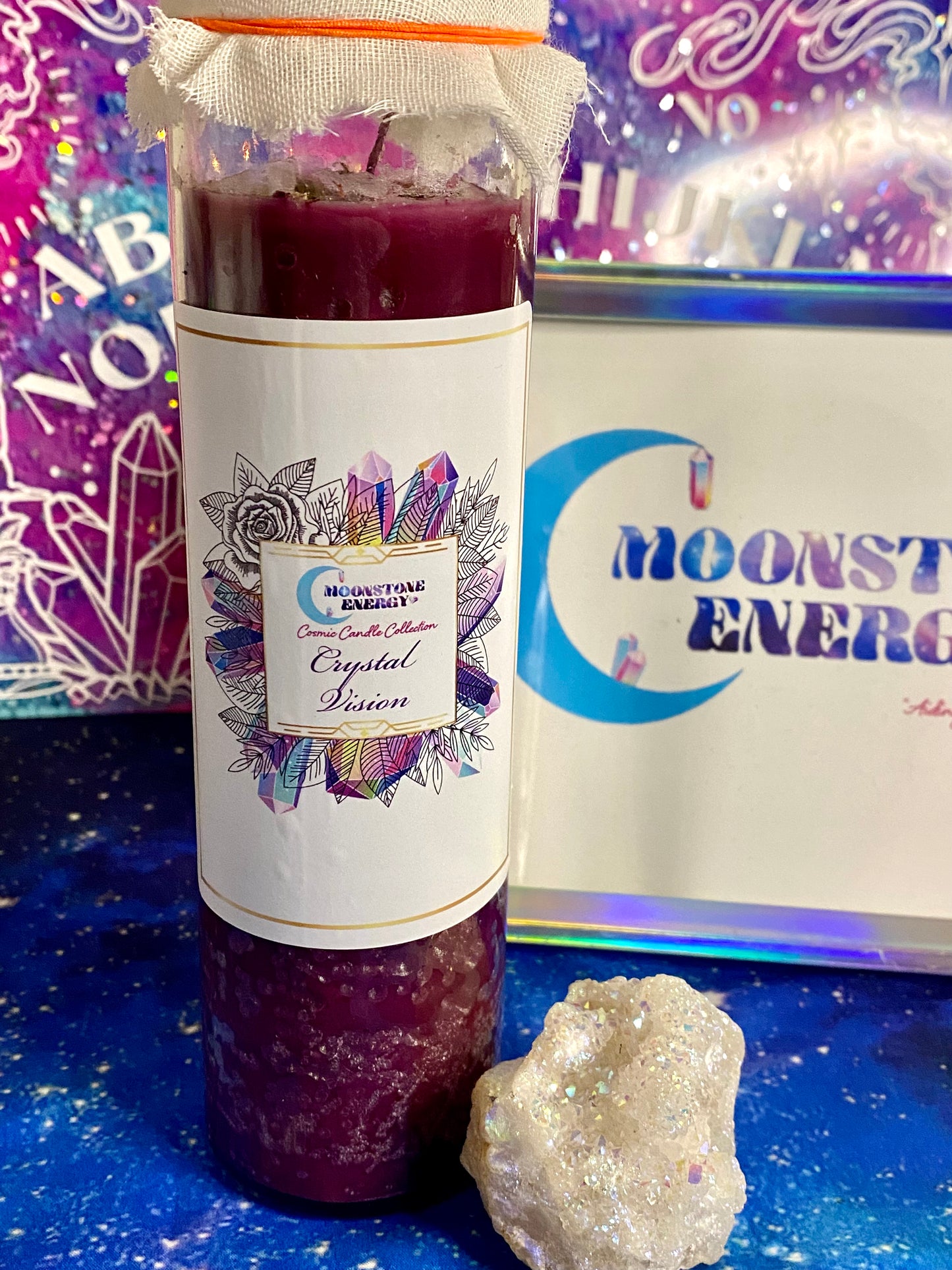Crystal Vision Candle - Moonstone Energy 